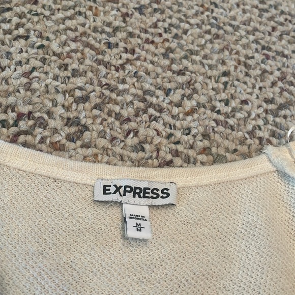 Express Cream Knit Sweater with Silver Embellishments - Picture 5 of 8